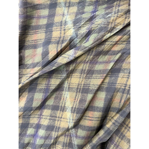 Polo Ralph Lauren Brown Plaid Pleated Midi Skirt XS TP Dark Academia Preppy - Picture 5 of 7